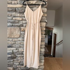 Ozma California Cypress Raw Silk Noil Playsuit, Women's Small